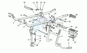 65 GT 650 drawing Foot rests - lateral stand