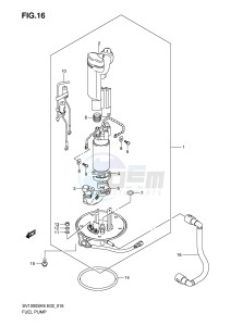 SV1000 (E2) drawing FUEL PUMP