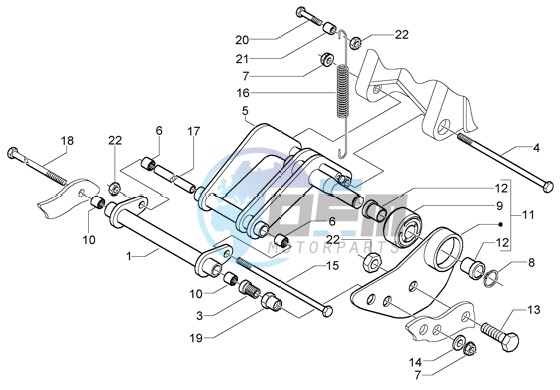 Swinging arm