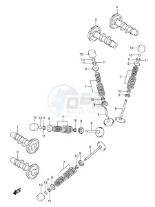 SV650 (E2) drawing CAMSHAFT   VALVE