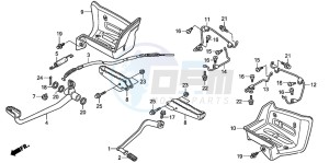 TRX250EX SPORTRAX 250 EX drawing PEDAL/STEP/MUDGUARD (TRX250EX1/2/3/4/5)