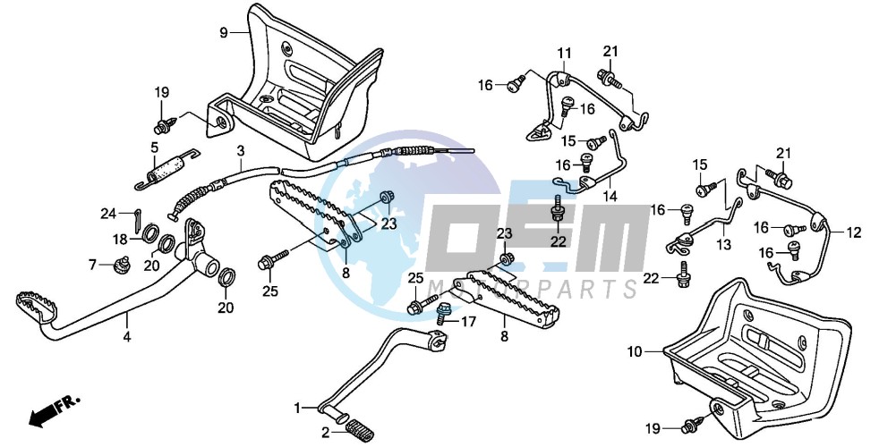 PEDAL/STEP/MUDGUARD (TRX250EX1/2/3/4/5)