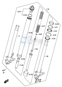 GSX-S1000 A drawing FRONT FORK DAMPER (GSX-S1000AUFL8 E21)