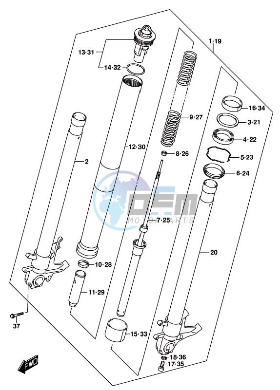 FRONT FORK DAMPER (GSX-S1000AUFL8 E21)