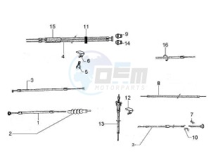 PX 125 30 Anni drawing Cables