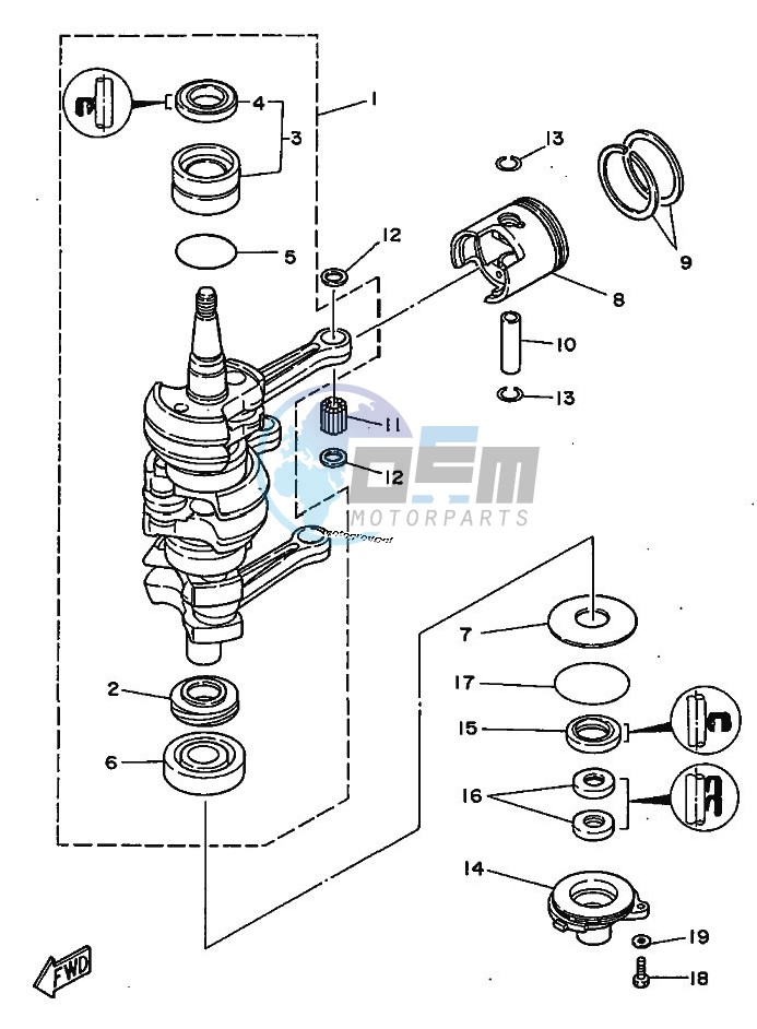 CRANKSHAFT--PISTON