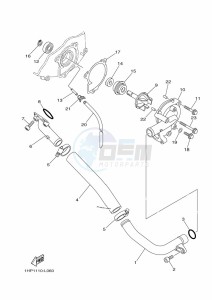 YFM700FWB YFM70KDXK (B6K3) drawing WATER PUMP