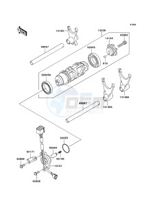 NINJA ZX-12R ZX1200B6F FR GB XX (EU ME A(FRICA) drawing Gear Change Drum/Shift Fork(s)