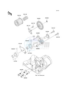 KX 250 T [KX250F] (7F) T7F drawing OIL PUMP