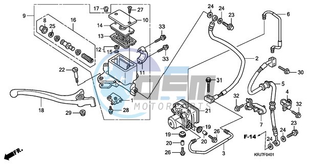 FR. BRAKE MASTER CYLINDER (FES125A)(FES150A)