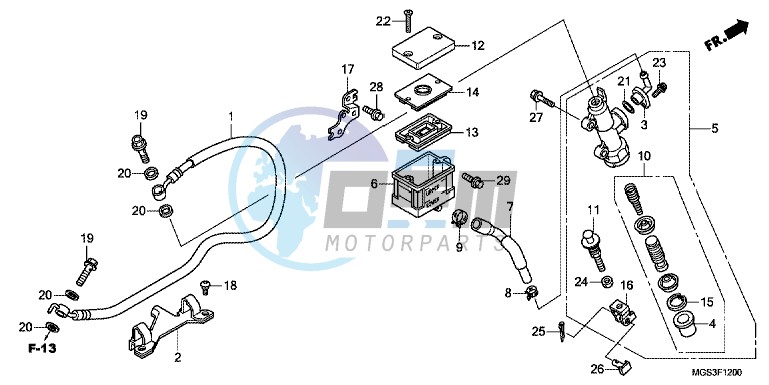 REAR BRAKE MASTER CYLINDER ( NC700X)