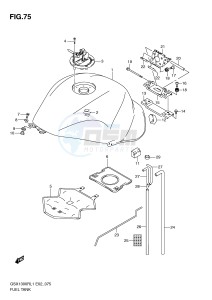 GSX1300R (E2) Hayabusa drawing FUEL TANK (GSX1300RL1 E19)