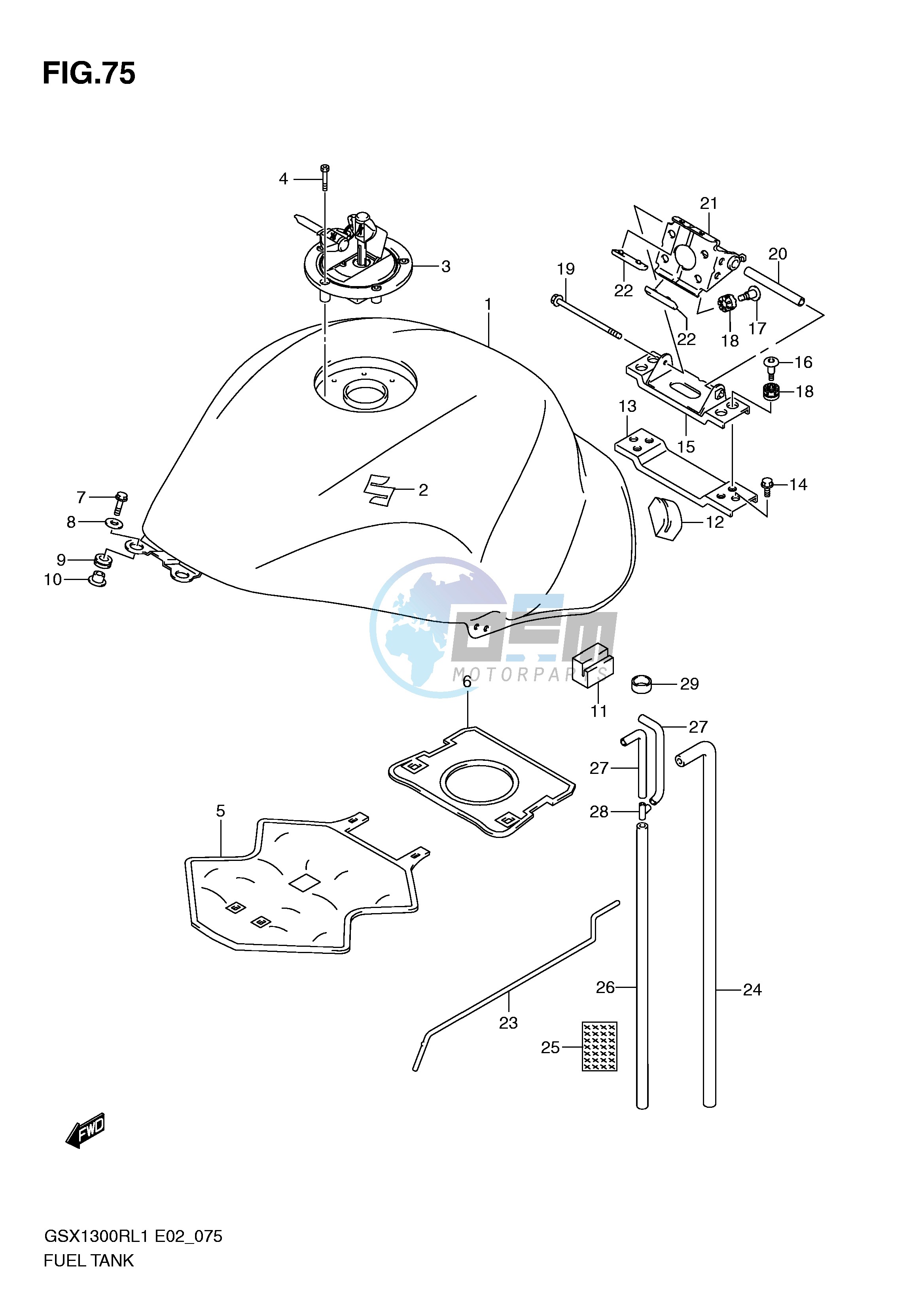 FUEL TANK (GSX1300RL1 E19)