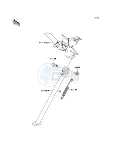 KLX250 KLX250S9F GB XX (EU ME A(FRICA) drawing Stand(s)