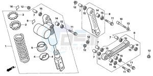 TRX400EX SPORTRAX 400 EX drawing REAR CUSHION