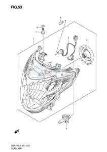 GSR750 ABS EU drawing HEADLAMP