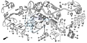 CB1300A CB1300SUPER FOUR drawing WIRE HARNESS/IGNITION COI L (CB1300S/SA)