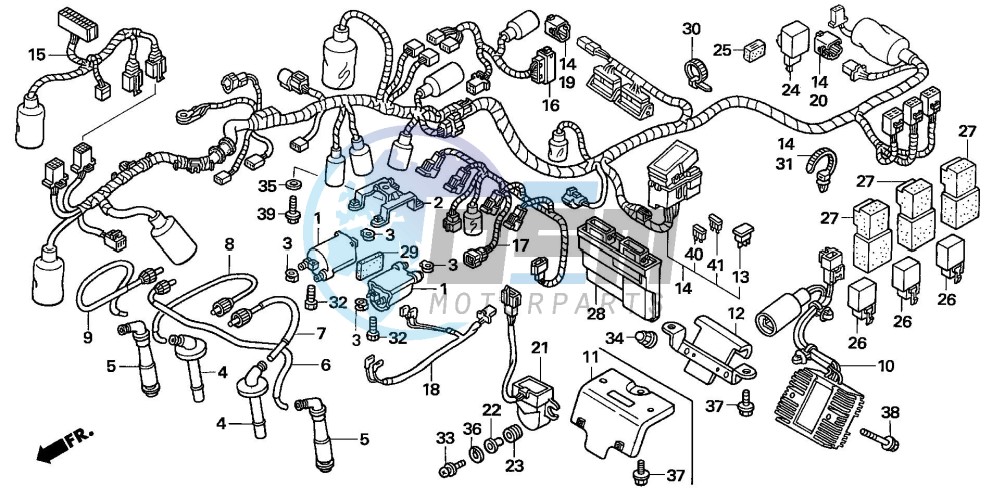 WIRE HARNESS/IGNITION COI L (CB1300S/SA)