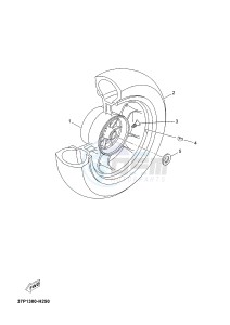 YP125RA (ABS) X-MAX 250 X-MAX 250 (1YS6 1YS6 1YS6) drawing REAR WHEEL