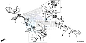 CBR500R England - (3ED) drawing WINKER