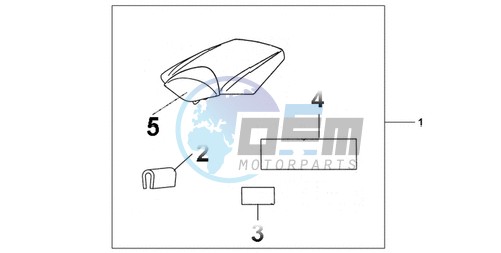 REAR SEAT COWL GRAPHITE BLACK