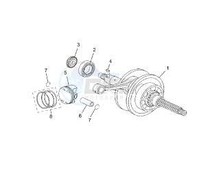 YP R X-MAX 125 drawing CRANKSHAFT AND PISTON