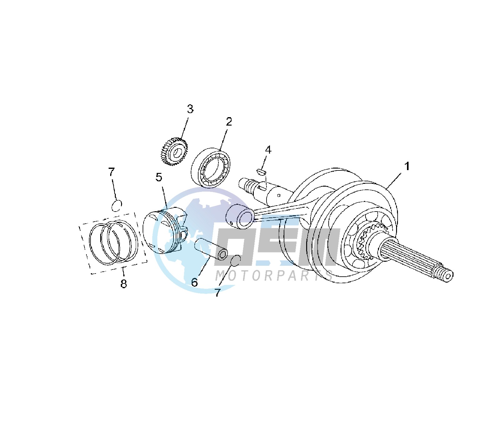 CRANKSHAFT AND PISTON