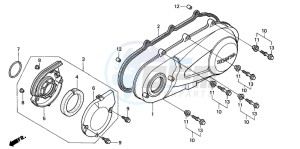 NES125 drawing LEFT CRANKCASE COVER