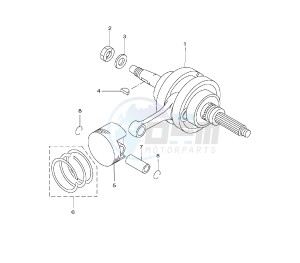 VP X-CITY 250 drawing CRANKSHAFT AND PISTON