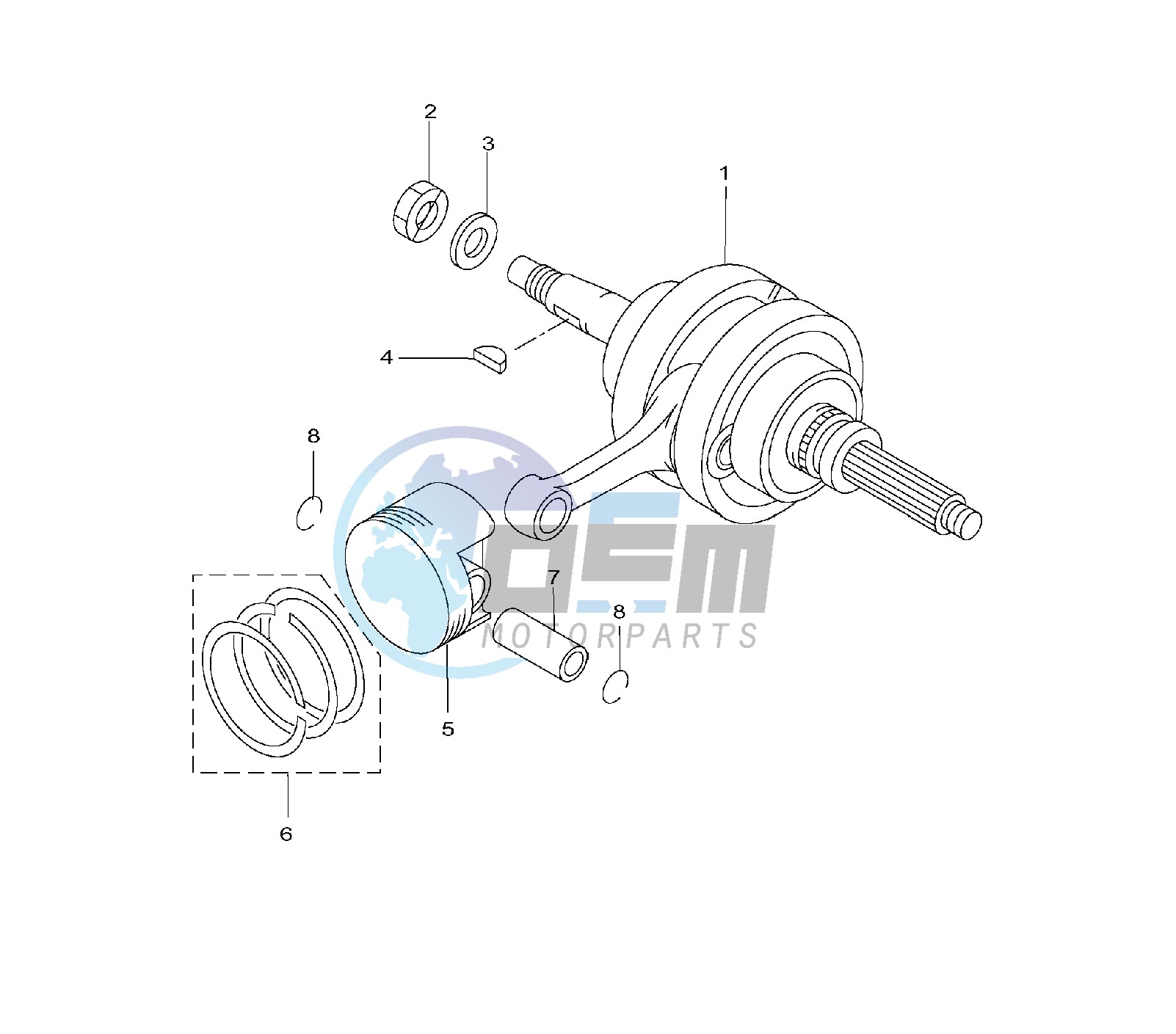 CRANKSHAFT AND PISTON