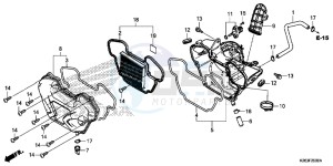 MSX125E MSX125 UK - (E) drawing AIR CLEANER