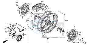 XL1000VA9 E / ABS MKH drawing FRONT WHEEL