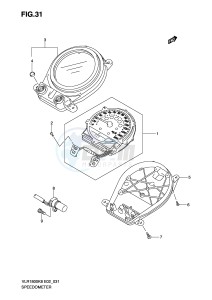 VLR1800 (E2) drawing SPEEDOMETER (VLR1800K8 U2K8 TK8 K9 UFK9 L0 UFL0)