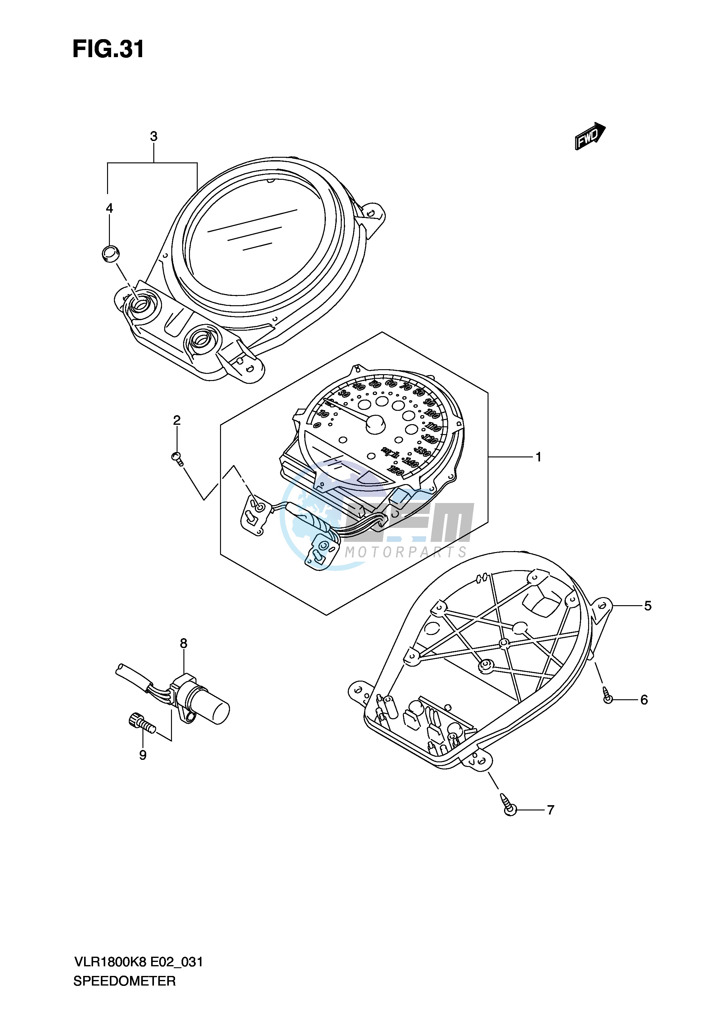 SPEEDOMETER (VLR1800K8 U2K8 TK8 K9 UFK9 L0 UFL0)