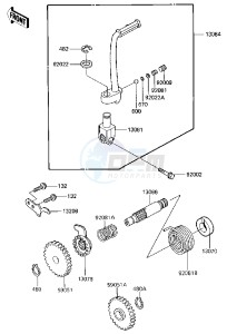 KX 80 J [BIG WHEEL] (J2) [BIG WHEEL] drawing KICKSTARTER MECHANISM