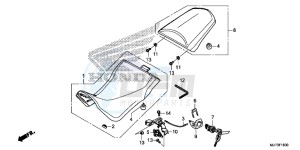 CRF1000AG CRF1000 - Africa Twin - ABS Europe Direct - (ED) drawing SEAT