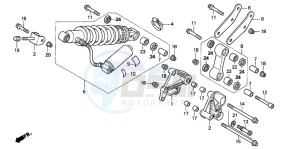 CBR600FS drawing REAR CUSHION