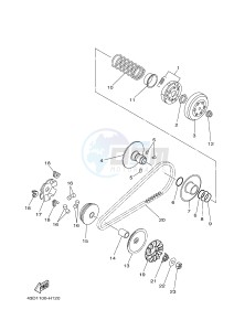 YFM90R (43DD 43DE 43DF 43DD) drawing CLUTCH