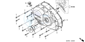 VFR8009 UK - (E / MME TWO) drawing RIGHT CRANKCASE COVER