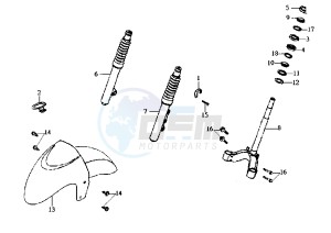 EURO MX - 125 cc drawing FRONT FORK