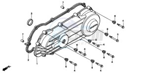 SRX50 drawing LEFT CRANKCASE COVER (1)