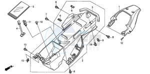 XL125V VARADERO drawing REAR FENDER