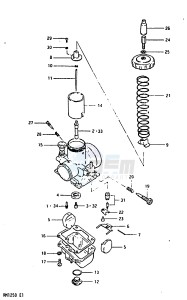 RM125 1983 drawing CARBURETOR