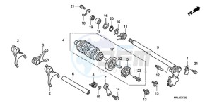 CBR1000RA9 France - (F / ABS CMF) drawing GEARSHIFT DRUM