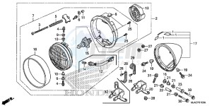 VT750CSE Shadow - VT750CS-E UK - (E) drawing HEADLIGHT (VT750CS/ C)