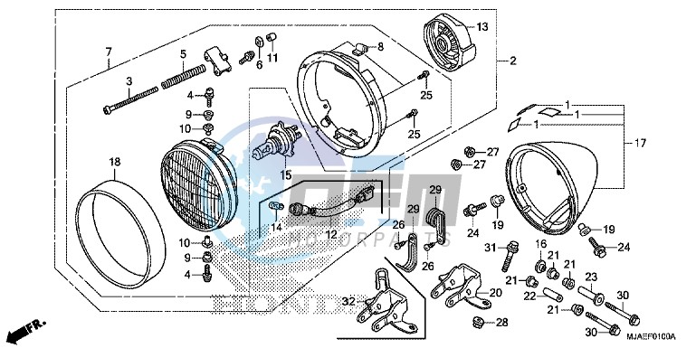 HEADLIGHT (VT750CS/ C)