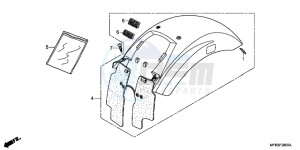 VT1300CXAC drawing REAR FENDER