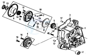 ALLO 50 45 KM/H L6 drawing CRANKCASE RIGHT / OILPUMP