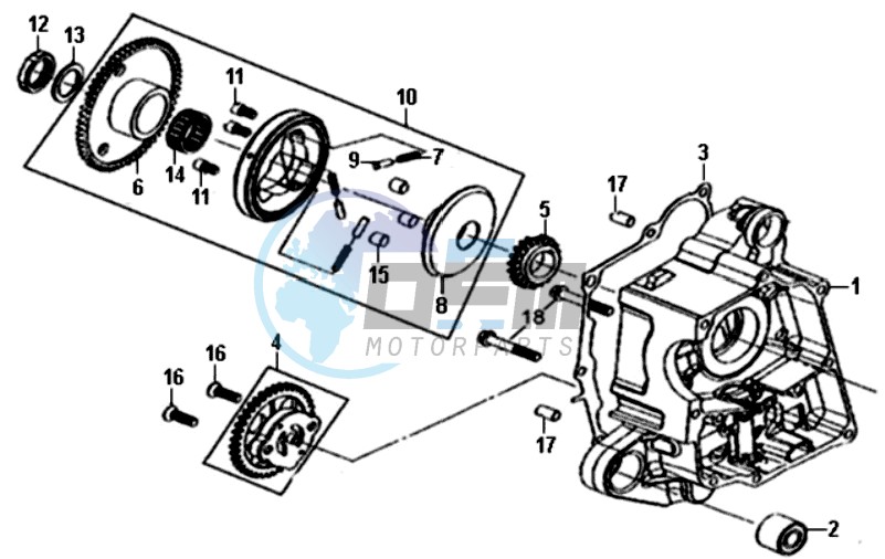 CRANKCASE RIGHT / OILPUMP