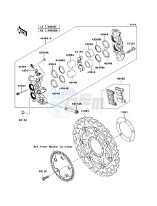 Z1000 ABS ZR1000EDF FR XX (EU ME A(FRICA) drawing Front Brake